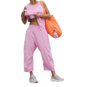 FP Movement by Free People Hot Shot Relaxed 2 pc Set Light Pink Women’s L